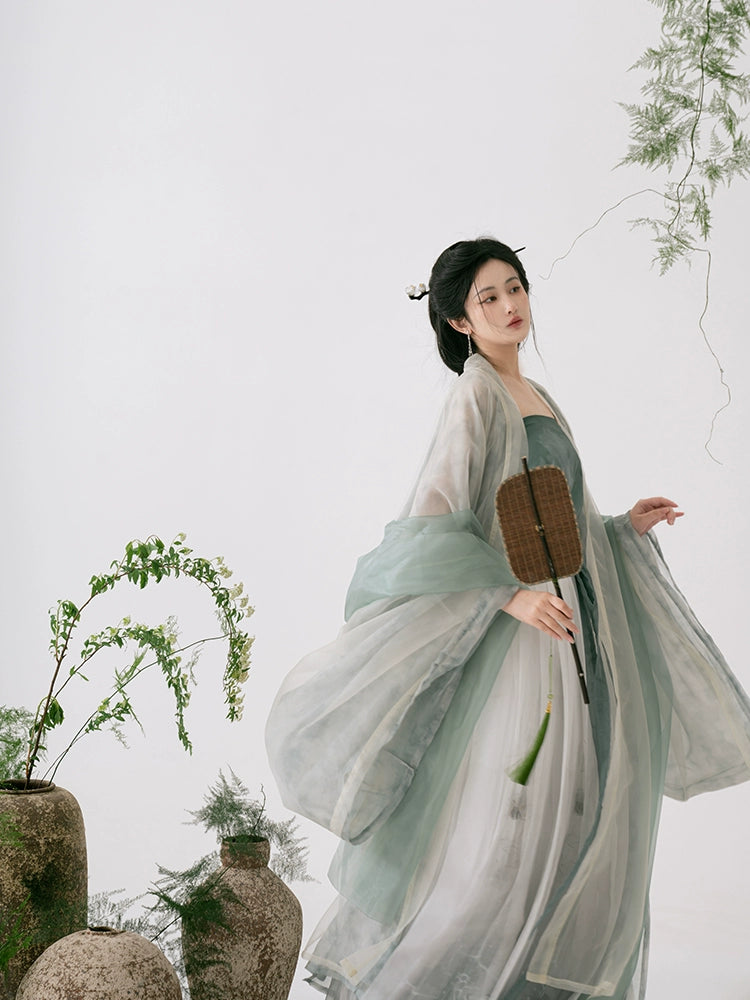 Lookbook Series Summer Autumn Hanfu Green Hill