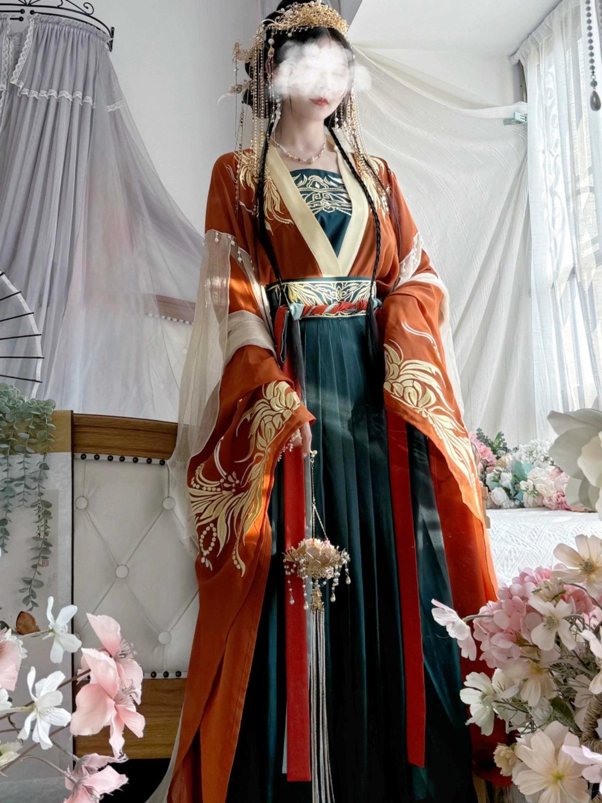 Lookbook Series 2025 Hanfu Surging Black Billow Red