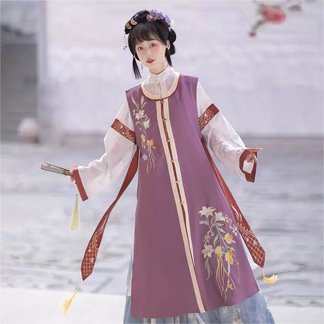 Ming Dynasty Original Hanfu Round Neck Long shirt BIJIA