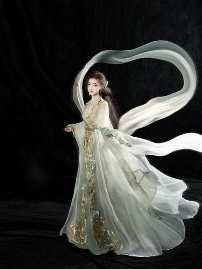 Ethereal Dreamscape Series Supreme Hanfu-Composition on Verdant Lotus