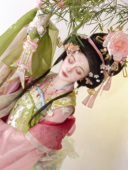 Cloud-Kissing Nature Series Spring Begonia Tang Hanfu