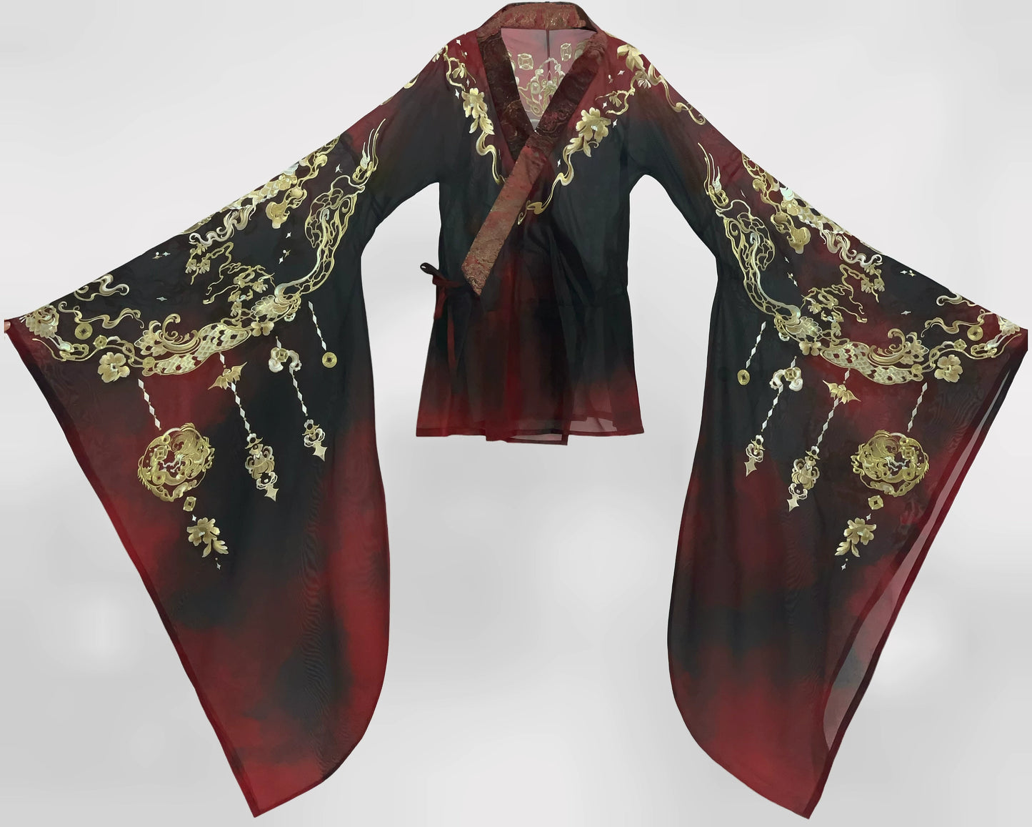 Haute Couture Series Woven Fabric Embroidered Hanfu Qing Huan Meet Dragon Wei Jin