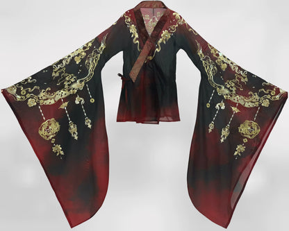 Haute Couture Series Woven Fabric Embroidered Hanfu Qing Huan Meet Dragon Wei Jin