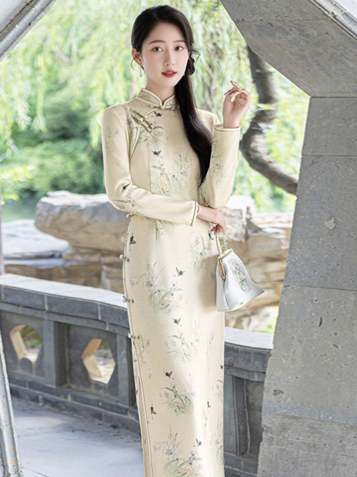 Plus Size Silk Autumn Winter Cheongsam Qipao 8