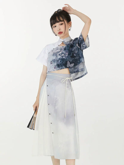 Huadie Tu : Floral Lepidoptera Scroll