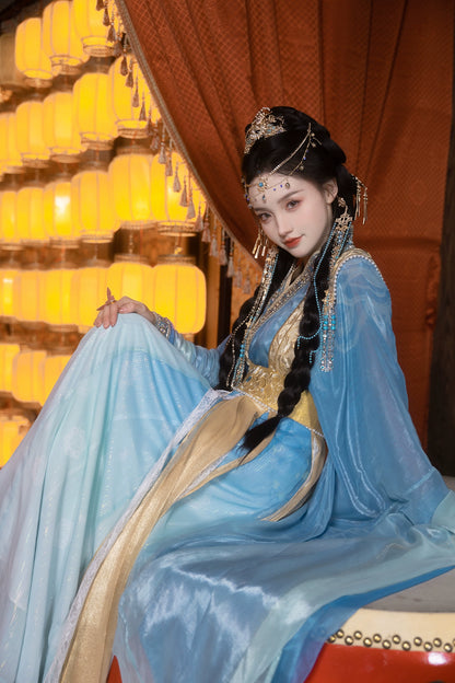 Timeless Fragrance Series Blue Waves Bright Moon Hanfu