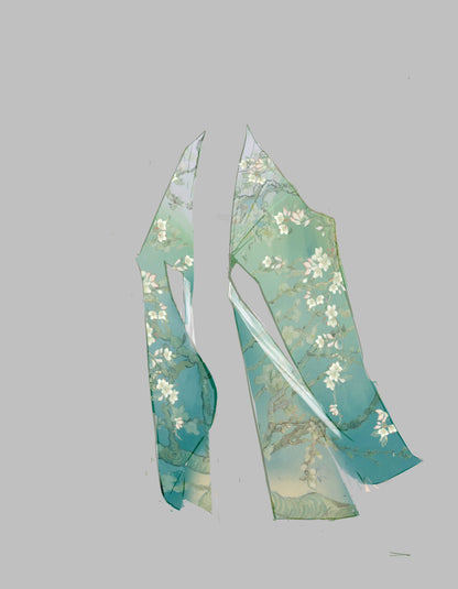 Cloud-Kissing Nature Series Apricot Blossoms in Light Rain Wei Hanfu