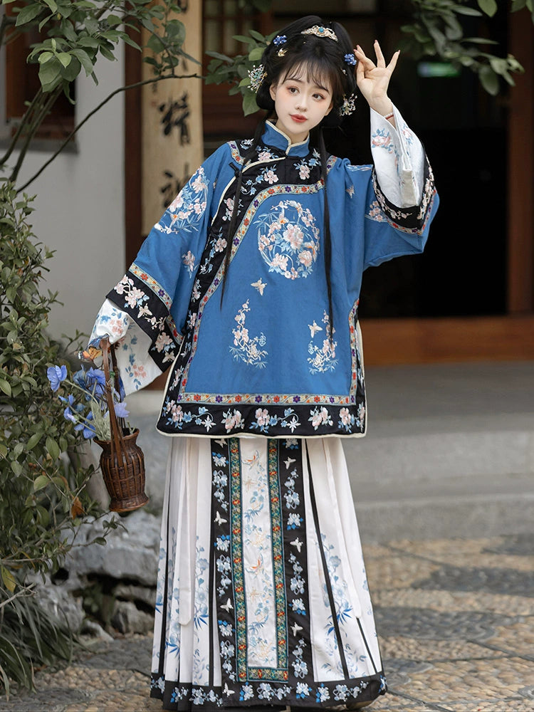 Lookbook Series Qing Han Women Embroidered Horse-Faced Skirt