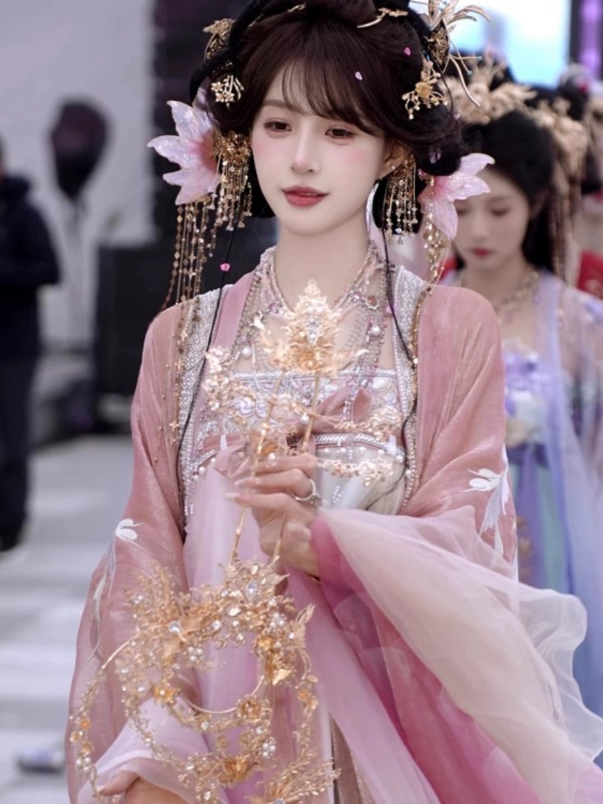Mythology Series Pink Spirit Dragon Embroidered Myrobalan Skirt Hanfu