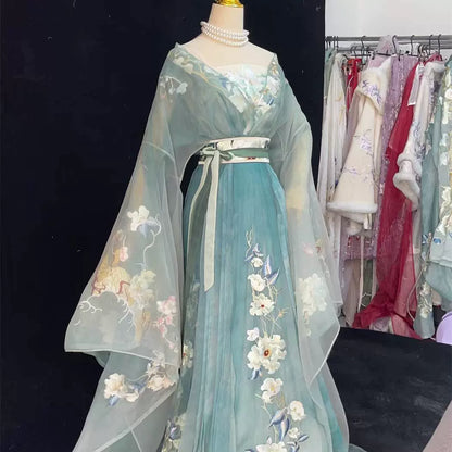 Haute Couture Series Woven Fabric Embroidered Hanfu Qing Huan Novempax Peaceglade