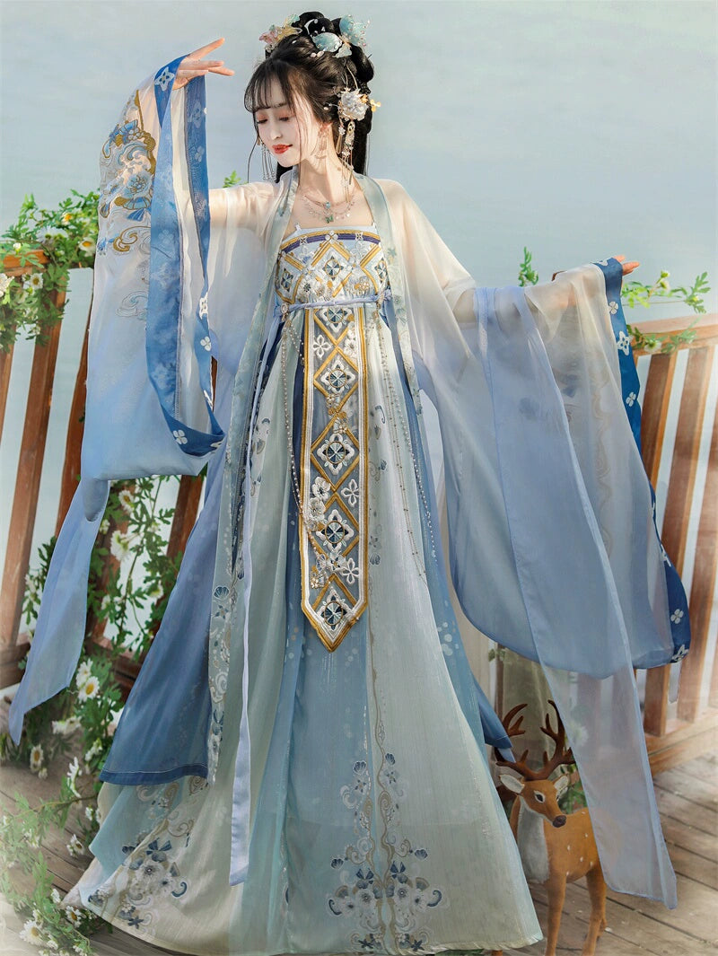 Lookbook Series Sea Star Tang Dynasty Myrobalan Hanfu Skirt