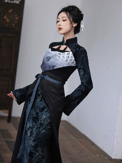 Dreams Danqing Chinese Style Song Dynasty Swirl Skirt For Daily Commuting