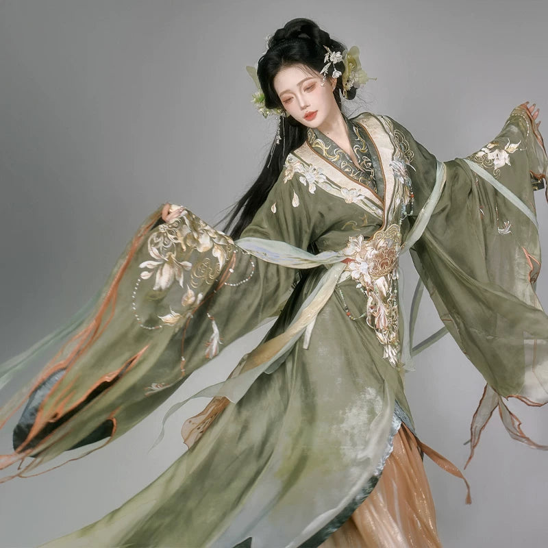Ethereal Dreamscape Series Supreme Hanfu-Blue Orchid Empty Valley