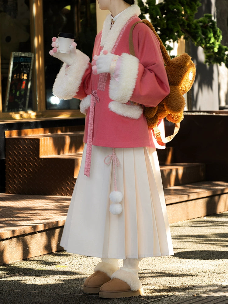 Lookbook Series Palace Ming Dynasty Hanfu Raspberry Mousse