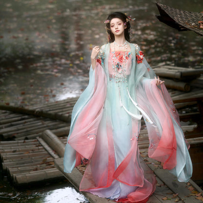 Haute Couture Series Woven Fabric Embroidered Hanfu Qing Huan Rosemanor