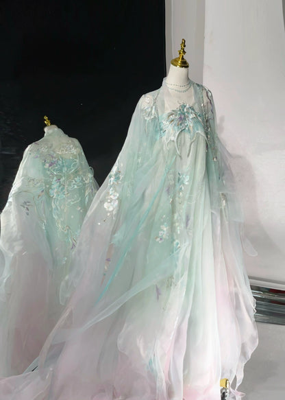 Haute Couture Series Woven Fabric Embroidered Hanfu Qing Huan Moon Goddess Tang