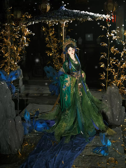 Cloud-Kissing Nature Series Viridbamboo Han Hanfu