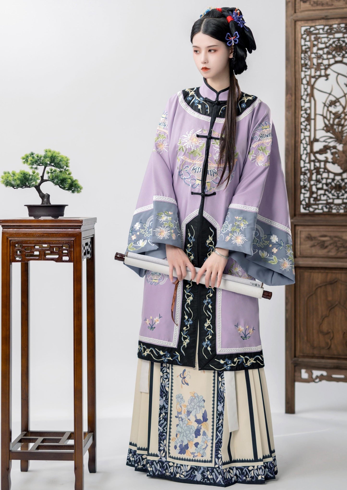 Qing Dynasty Traditional Hanfu Qipao Cheongsam Dress Skirt, gifts for women 2024