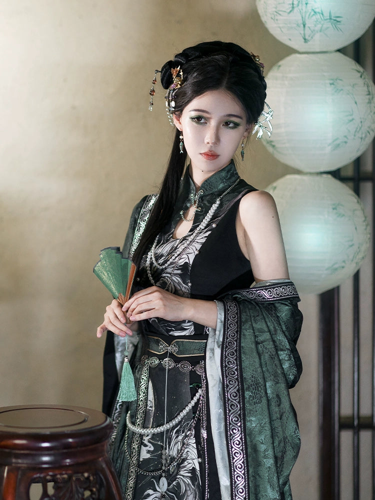 Lookbook Series Flower Poetry Hanfu Qipao Pants Style