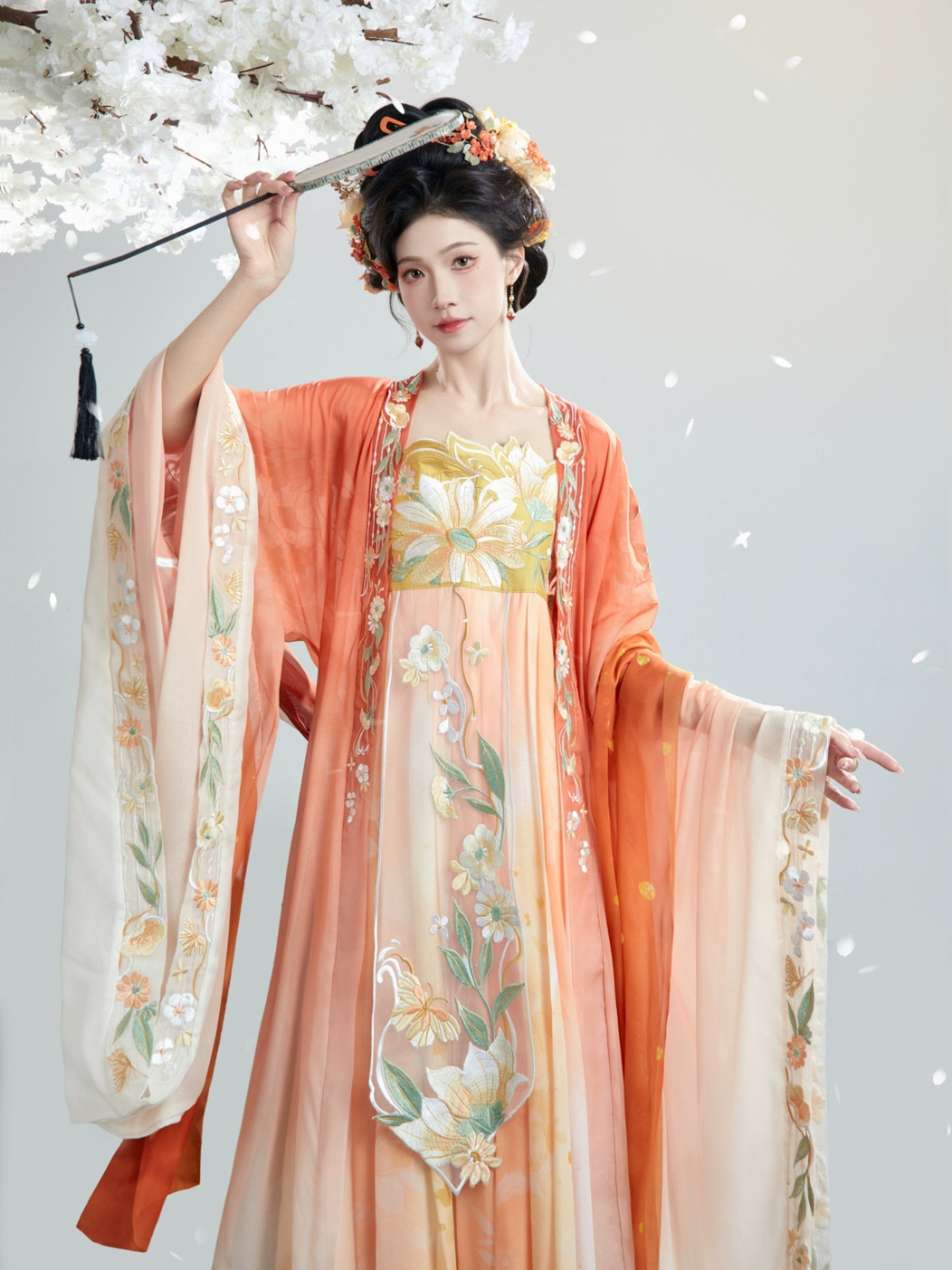 Hanfu Tang Dynasty Heavy embroidery Fairy-like long sleeve shirt