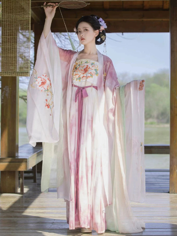 The Peony Pavilion Tang Dynasty Embroidery Myrobalan Skirt