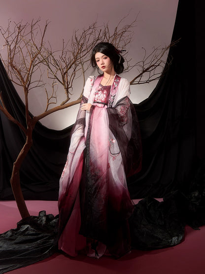 Ethereal Dreamscape Series Supreme Hanfu-Crimson Beauty