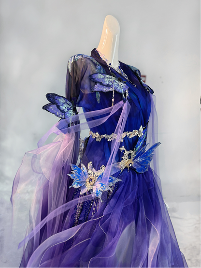 Oriental Aesthetics Series Night Butterfly Dancing Hanfu Dress