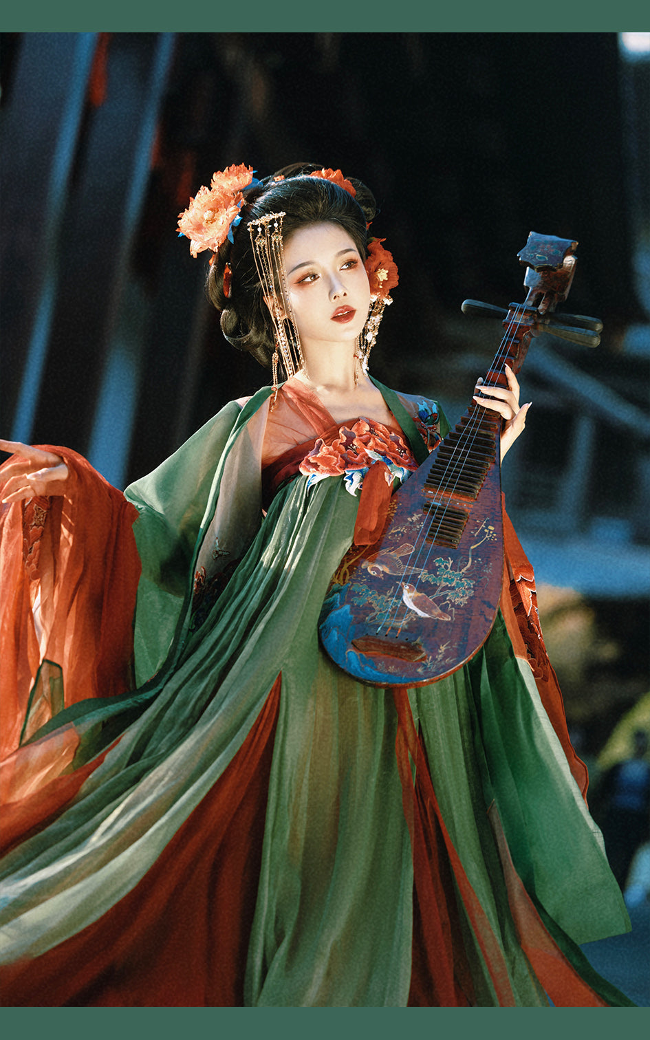 Oriental Aesthetics Series Yaoqin Zither Dancing Hanfu Dress