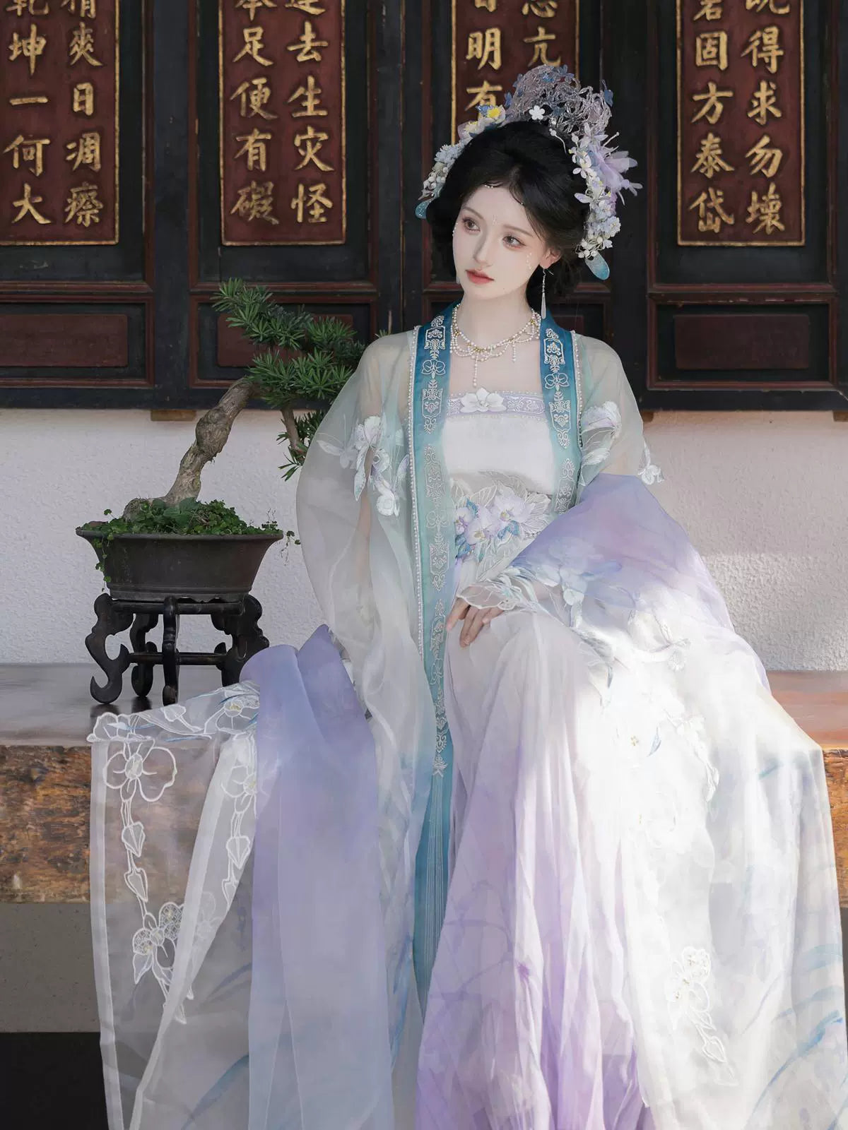 Cloud-Kissing Nature Series Silk Dynasty Song Hanfu