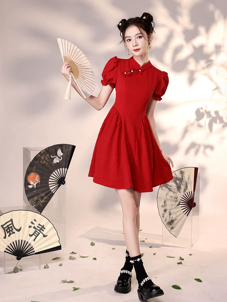 New Chinese Style Cheongsam Qipao Girlish Dressy Casual 4