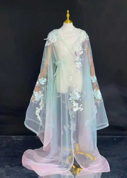 Haute Couture Series Woven Fabric Embroidered Hanfu Qing Huan Moon Goddess Warring States