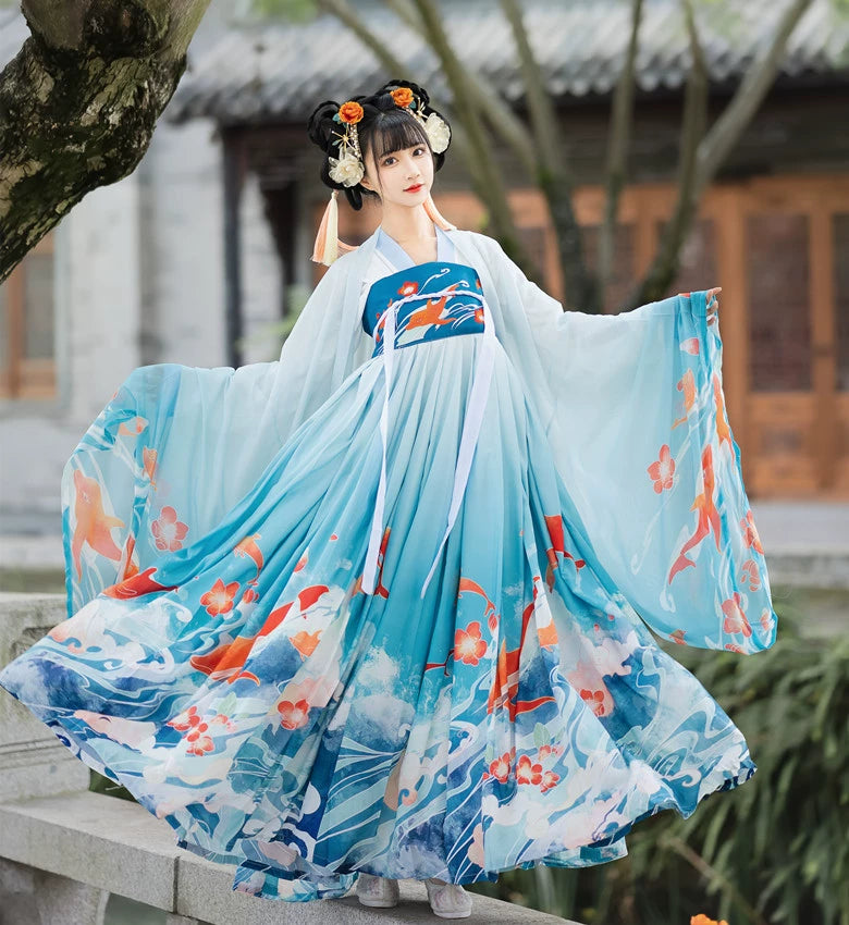 LOOKBOOK SERIES Tang Dynasty Printing Shirt Hanfu