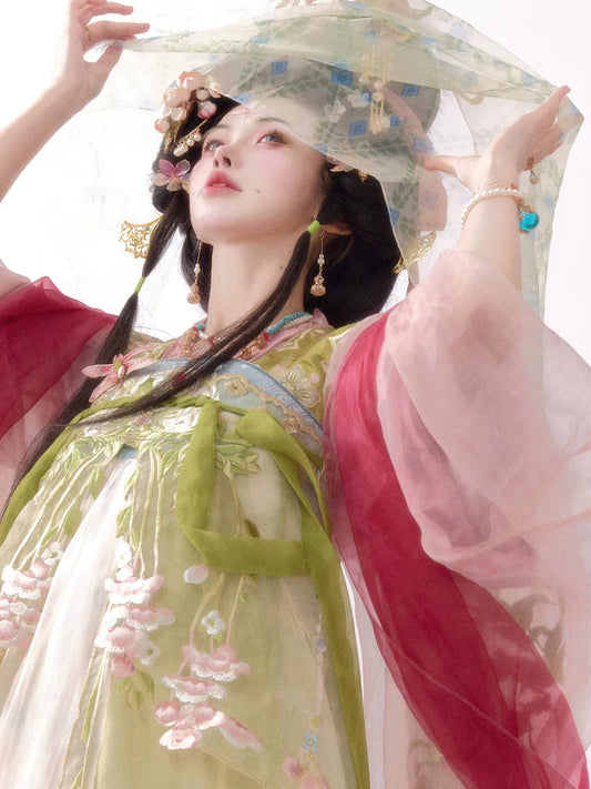 Cloud-Kissing Nature Series Spring Begonia Tang Hanfu