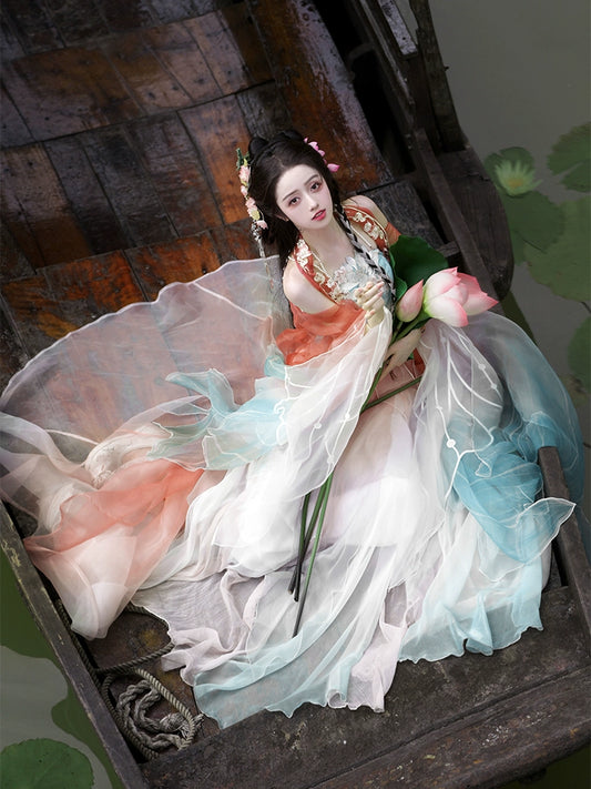 Daily Series Water Lily Hezi Skirt Hanfu Dress