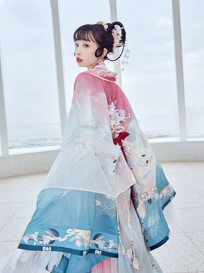 He Zhi Yu Xian : Crane Plume Celestial-Large Sleeve Shirt