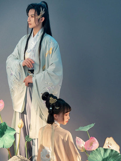 Qing He Jin Li : Iridescent Couple-Big Sleeve Shirt