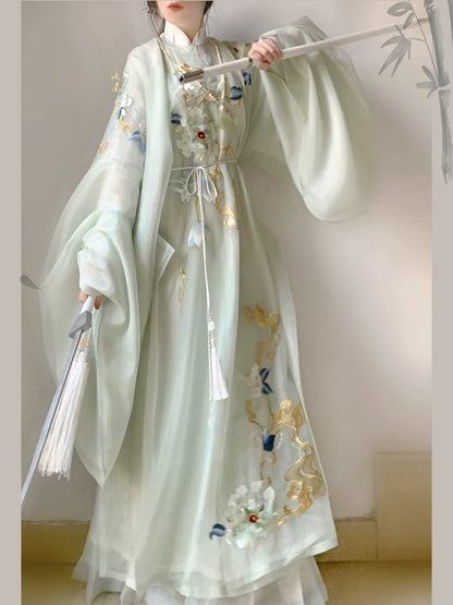 Haute Couture Series Woven Fabric Embroidered Qing Huan Jiuzhou Qingyan Ming Hanfu