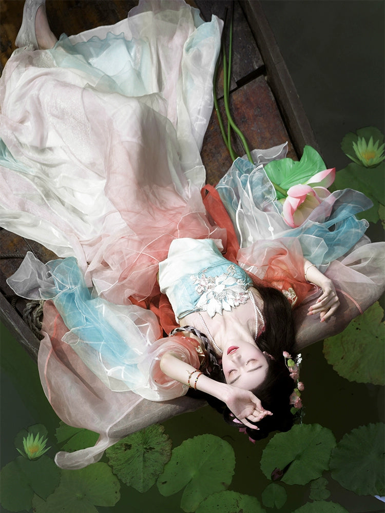 Daily Series Water Lily Hezi Skirt Hanfu Dress