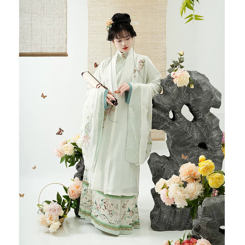 LOOKBOOK SERIES Ming Hairpin Flowers Hanfu Set