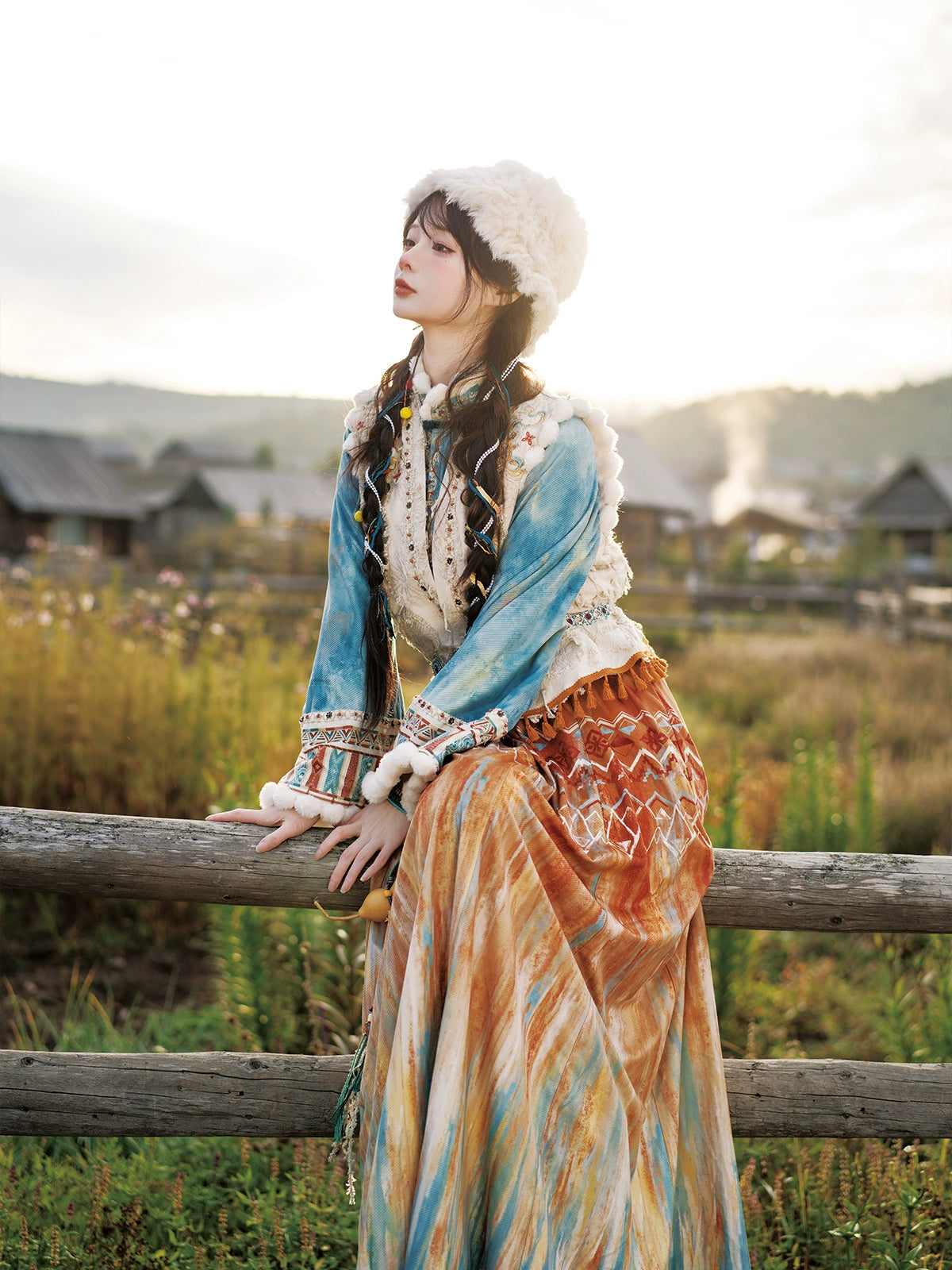 Lookbook Series Ethnic Autumn Hanfu Snow Plains Pray