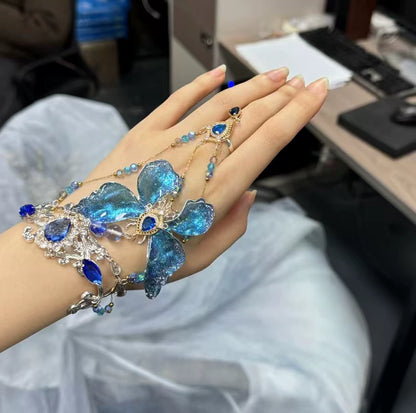 Oriental Aesthetics Series Blue Morpho Hanfu Dress