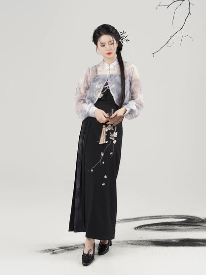 Lookbook Series Weaving Improved Plum Blossom Tube Top Skirt