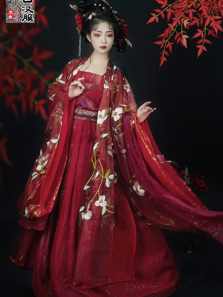 Lookbook Series Summer Autumn Hanfu Lady Red Whiskers