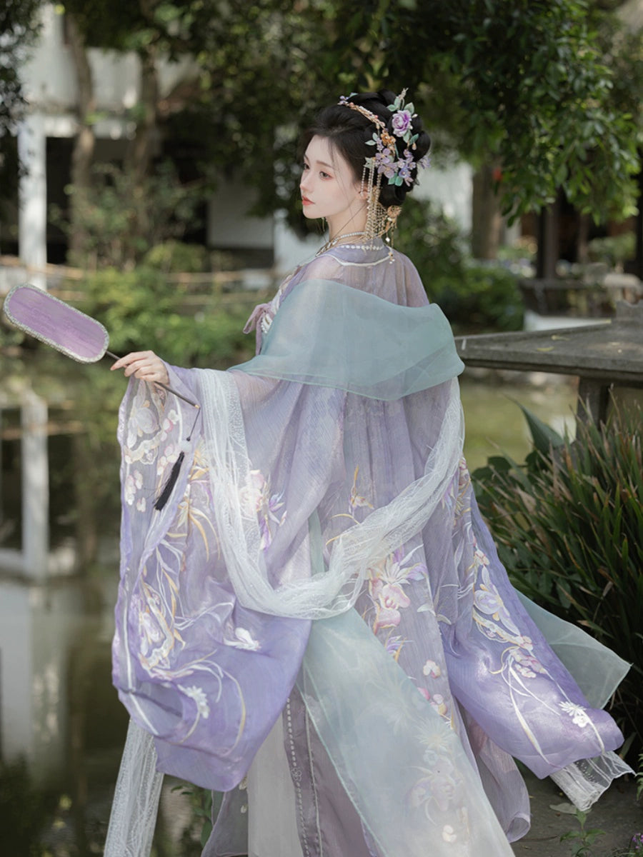 Cloud-Kissing Nature Series Violet Whisper Tang Hanfu