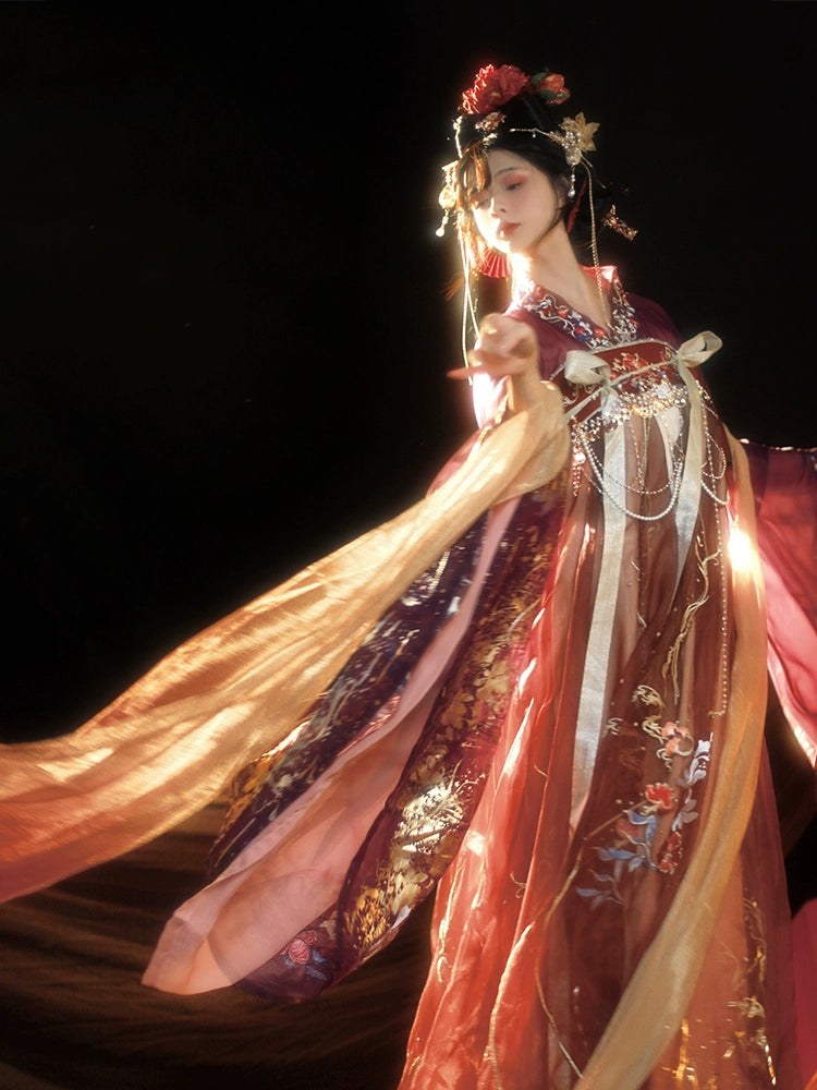 Ethereal Dreamscape Series Supreme Hanfu-Palace Brightening Crimson