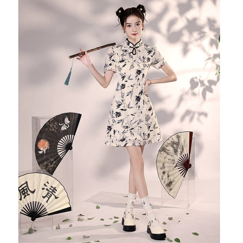 New Chinese Style Cheongsam Qipao Girlish Dressy Casual 7