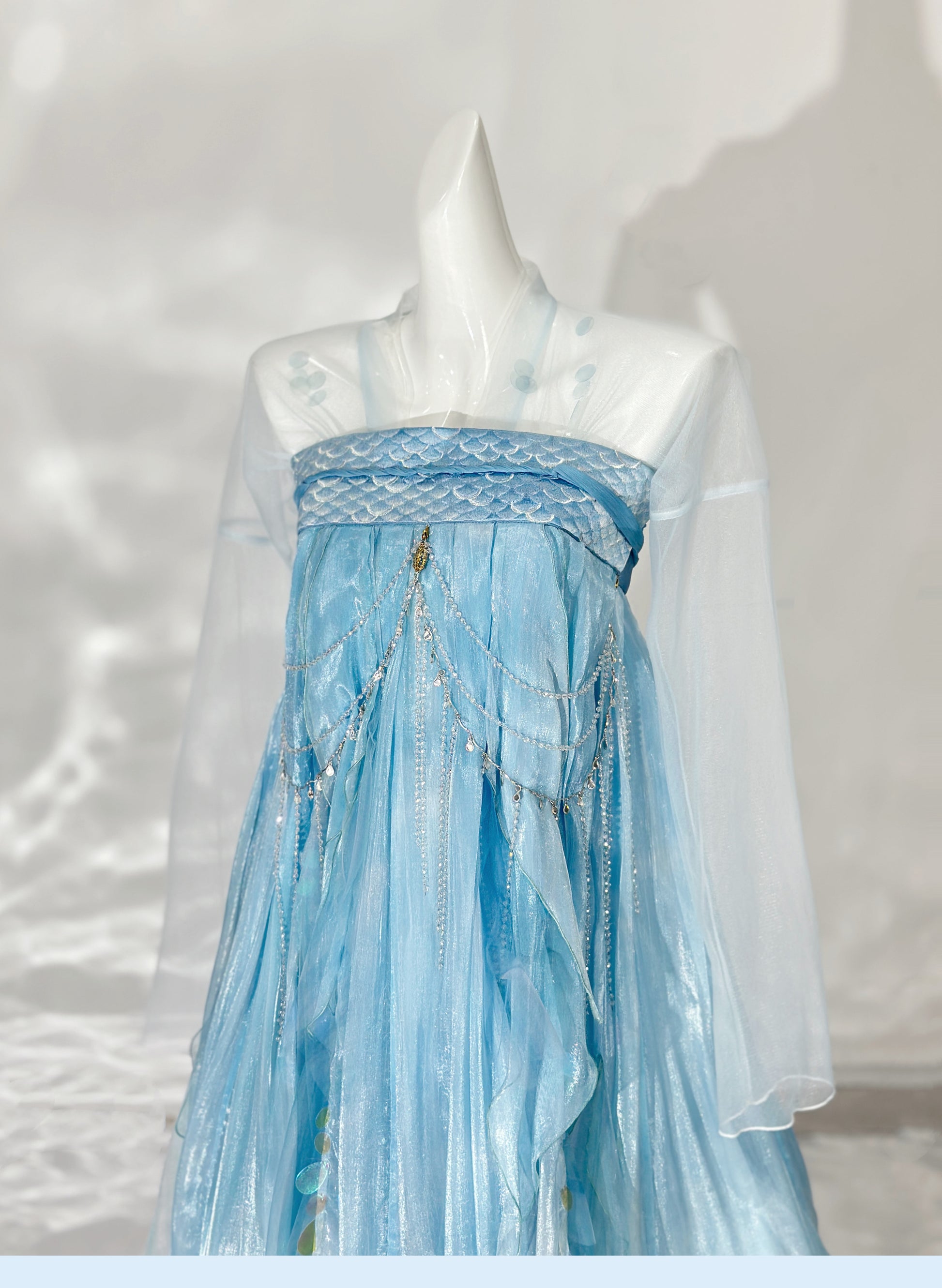 Oriental Aesthetics Series Blue Mermaid Dancing Hanfu Dress Hanfu Shop Oriental Aesthetics Series Blue Mermaid Dancing Hanfu Dress Hanfu Shop