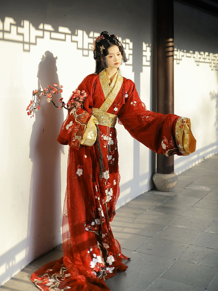 Twelve Flower Goddesses Series Plum Hanfu Dress