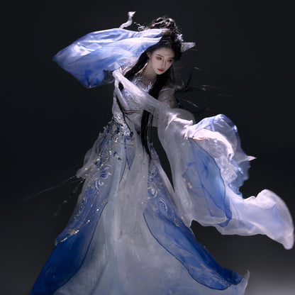 Ethereal Dreamscape Series Supreme Hanfu-Plain Snow Green Bamboo