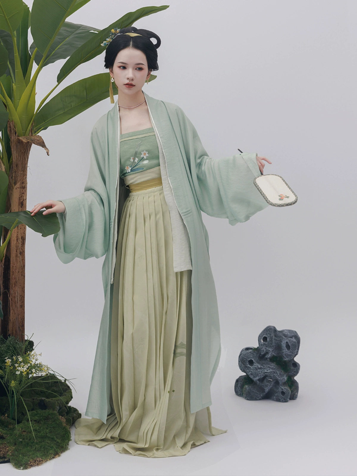 Shangyao Retreat Series Tencel Green Song Hanfu